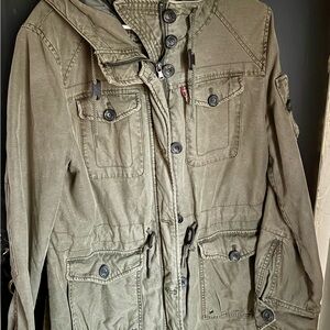 Levi's Khaki Hooded Jacket